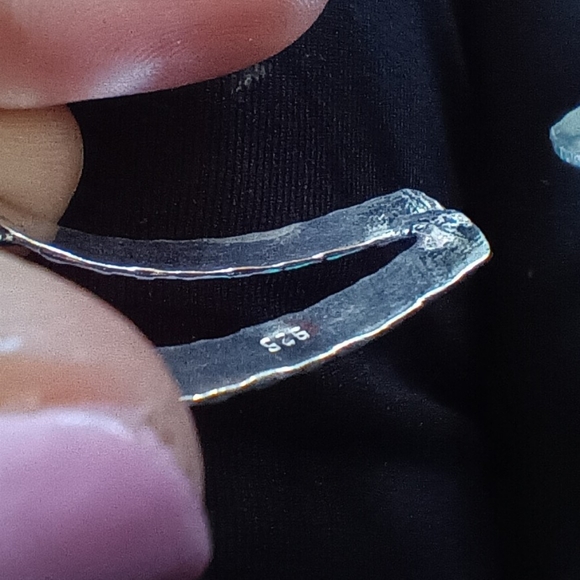 🖤White Buffalo Turquoise Sterling Silver Cuff - Picture 3 of 9